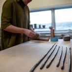 Carla Murdoch at work in her studio 2019